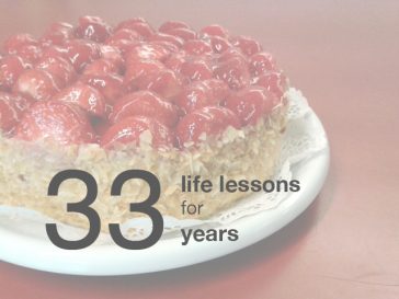 birthday cake life lessons 33 years