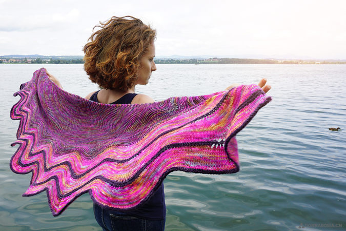 SPO shawl donnarossa designs summer light stricken pattern strickanleitung tuch