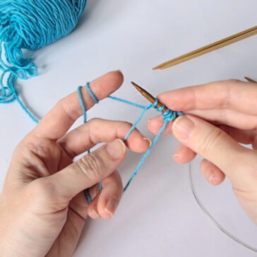 Invisible Circular cast-on knitting tutorial