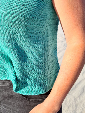 Sunset Beach Top knitting pattern Detail body