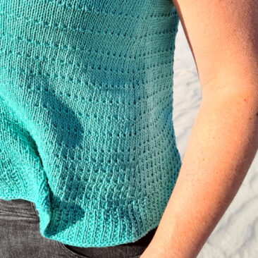 Sunset Beach Top knitting pattern Detail body